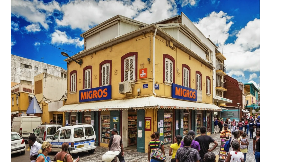 Altstadt von Manau mit Migros